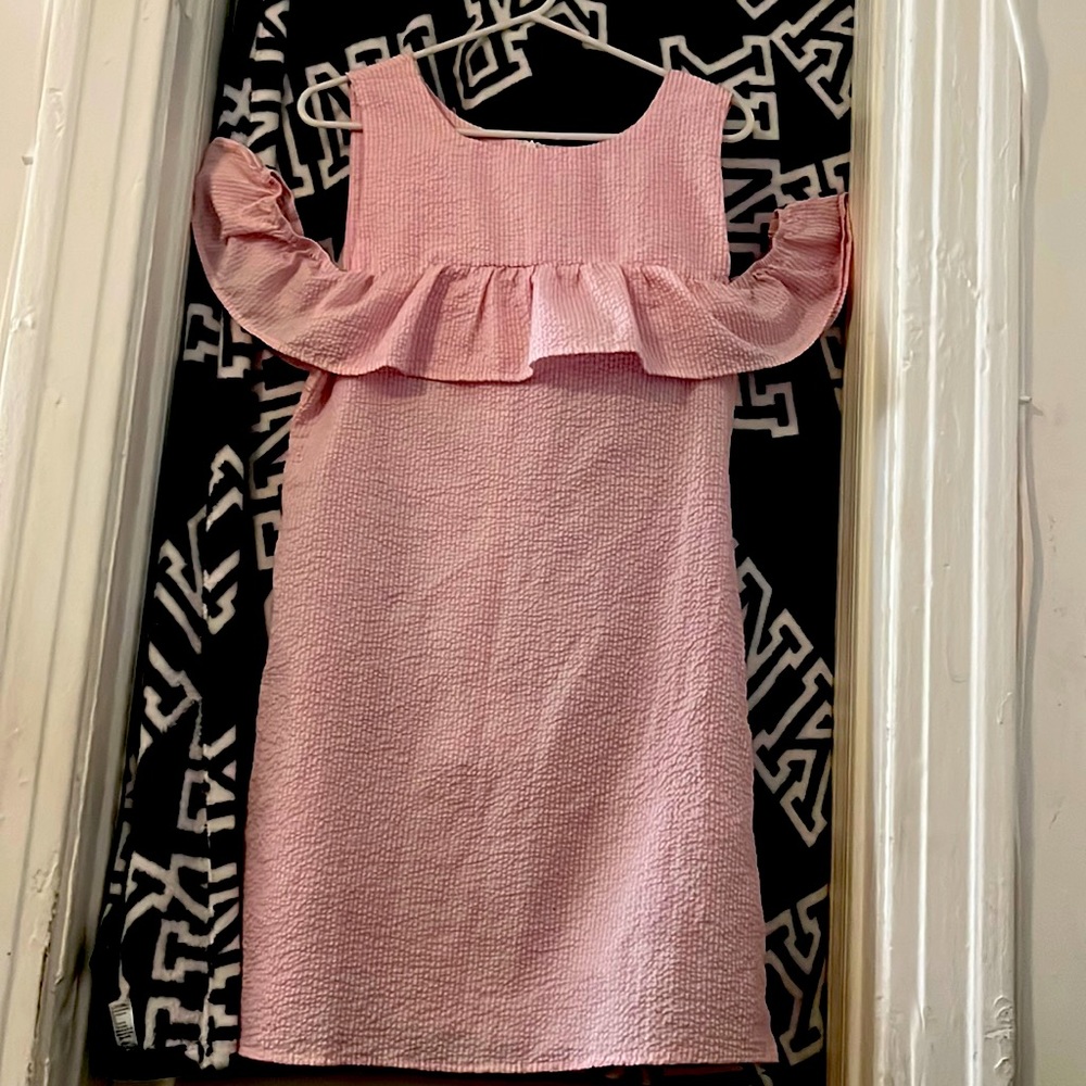 Pink and white dress